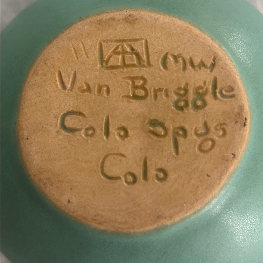 Van Briggle Turquoise Pottery Piece - Picture 2 of 5
